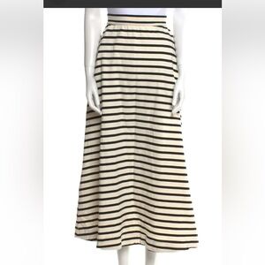 Buru black/ivory striped midi skirt. Size small.